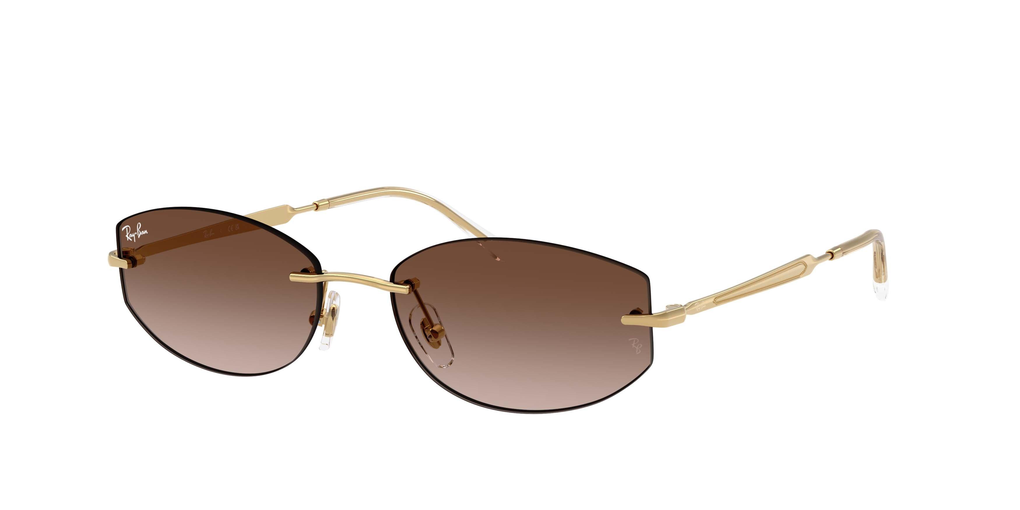 Ray-Ban RB3792 Gradient Brown Sunglasses - Polished Arista Gold - GOLD/BROWN